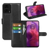 Moto G04      Pu Wallet Case    [Black]