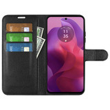 Moto G04      Pu Wallet Case    [Black]