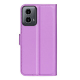 Moto G34      Pu Wallet Case    [Purple]