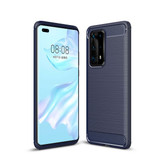 Huawei P40 Pro Plus      Carbon Fibre Case    Navy
