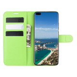 Huawei P40 Pro Plus      Pu Wallet Case    [Green]