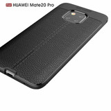 Huawei Mate 20 Pro      Leather Texture Case    Grey