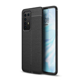 Huawei P40 Pro      Leather Texture Case    Black