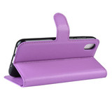 Huawei Y5 2019      Pu Wallet Case    [Purple]