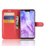 Huawei Nova 3      Pu Wallet Case    [Red]