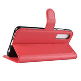 Huawei P30      Pu Wallet Case    [Red]