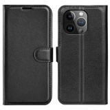 Iphone 15 Pro      Pu Wallet Case    [Black]