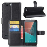 Vodafone Smart E8      Pu Wallet Case    [Black]