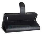 Vodafone Smart E8      Pu Wallet Case    [Black]