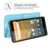 Vodafone Smart E11      Pu Wallet Case    [Lightblue]