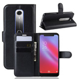 Vodafone Smart N10      Pu Wallet Case    [Black]