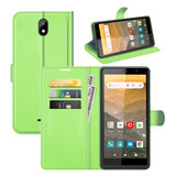 Vodafone Smart E11      Pu Wallet Case    [Green]