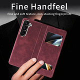 Samsung Galaxy Z Fold 6      Pu Leather Case    [Maroon]