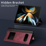 Samsung Galaxy Z Fold 6      Pu Leather Case    [Maroon]