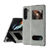 Samsung Galaxy Z Fold 6      Pu Leather Case    [Grey]