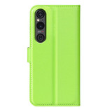 Sony Xperia 1 VI      PU Wallet Case    [Green]