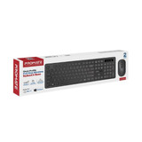 PROMATE Slim Wireless Keyboard & Mouse Combo, Ergonomic, 1600dpi, 10m Range, Quiet Keys - PROCOMBO-13
