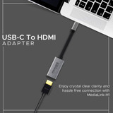 PROMATE 4K USB-C to HDMI Adapter, Plug & Play, MEDIALINK-H1
