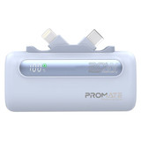 PROMATE 5000mAh Fast Charging Power Bank with Dual USB-C & Lightning Connectors, 20W PD, LED Indicator - POWERUP-DUO.BL