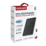 PROMATE 5000mAh Ultra-Slim 15W MagSafe Power Bank with USB-C, Black BLADE-5.BLK