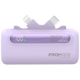 PROMATE 5000mAh Fast Charging Power Bank with Dual USB-C & Lightning Connectors, 20W PD, LED Indicator - POWERUP-DUO.PK
