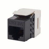 DYNAMIX Cat6 Slimline RJ45 Keystone Jack, 50µm, 23-24 AWG, Black, CT-RAPV2 FP-C6AUTP-03BK