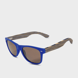Moana Road 50/50s Sunglasses [Blue w/ Striped Arms - 455]