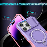 Apple iPhone 15 Pro Max Magsafe Sliding Cover Case Purple
