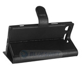 Sony Xperia XZ1      PU Wallet Case    [Black]