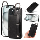 Apple iPhone 14 Plus Hand Strap PU Card Case Black