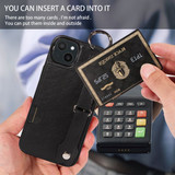 Apple iPhone 14 Plus Hand Strap PU Card Case Black