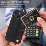 Apple iPhone 13 Hand Strap PU Card Case Black