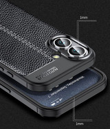 Apple iPhone 16      Leather Texture Case    [Navy]