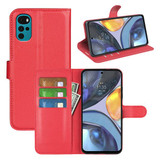 Motorola G22      Pu Wallet Case    [Red]
