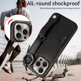 Apple iPhone 15 Pro Max Hand Strap PU Card Case Black
