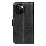 Iphone 15 Plus      Pu Wallet Case    [Black]