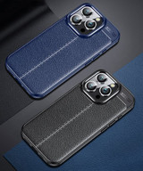 Apple iPhone 16 Pro Max      Leather Texture Case    [Navy]