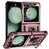 Samsung Galaxy Z Flip 6      Military Armour Ring Case    [Rosegold]