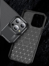 Apple iPhone 15 Pro Carbon Fibre Case Black