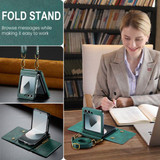 Samsung Galaxy Z Flip 6      Pu Wallet Case    [Green]