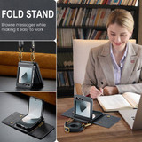 Samsung Galaxy Z Flip 6      Pu Wallet Case    [Black]