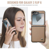 Samsung Galaxy Z Flip 6      Pu Wallet Case    [Brown]