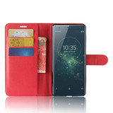 Sony Xperia XZ2      PU Wallet Case    [Red]