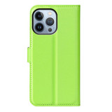 Iphone 14 Pro      Pu Wallet Case    [Green]