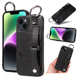 Apple iPhone 14 Hand Strap PU Card Case Black