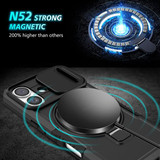 Apple iPhone 16      Magsafe Sliding Cover Case    [Black]