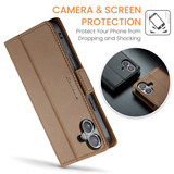 Apple iPhone 16      Pu Wallet Case    [Brown]
