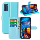 Motorola E32      Pu Wallet Case    [Lightblue]