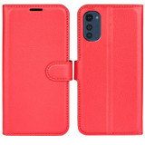 Motorola E32      Pu Wallet Case    [Red]