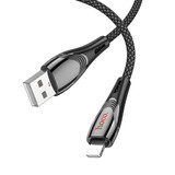 Hoco Nylon Braided Metallic USB Cable - Lightning (U133)